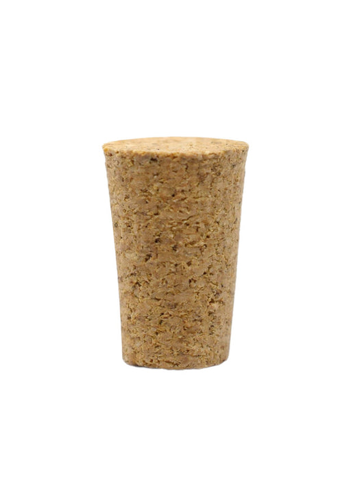 10PK Cork Stoppers, Size #0 - 7mm Bottom, 10mm Top, 13mm Length - Tapered Shape
