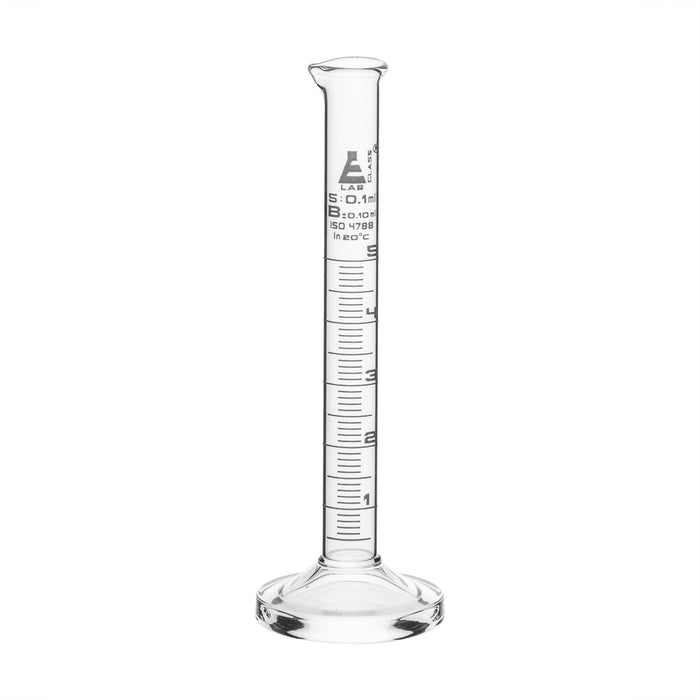 Graduated Cylinder, 5ml - Class B - White Graduations, Round Base