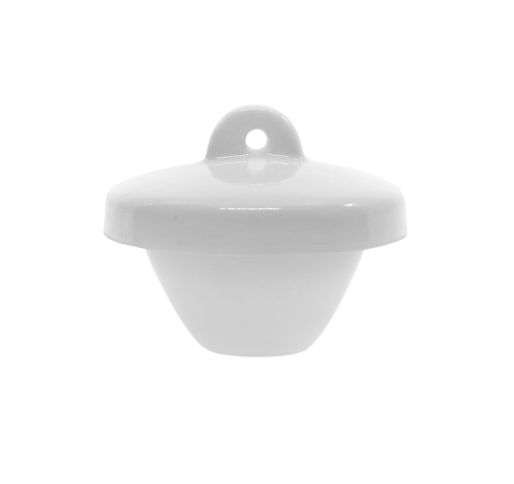 Porcelain Crucible with Lid, 8ml Capacity - Squat Form