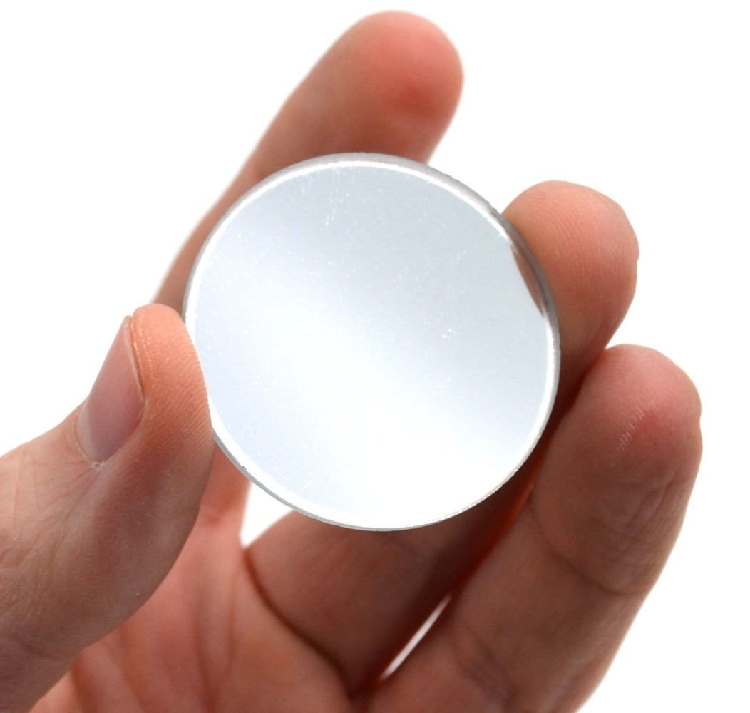 Concave Mirror, 1.5" Diameter, 200mm Focal Length - Round - Glass - 3mm Thick Approx. - Eisco Labs