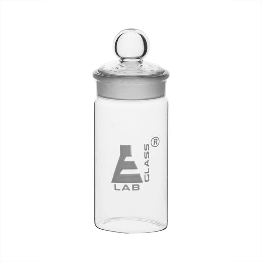 Weighing Bottle, Tall Form, 60ml capacity, Borosilicate Glass with Interchangeable Ground Stopper - Eisco Labs