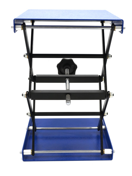 Scissor Jack Laboratory Stand with 7.75 in x 7.75 in Plate, Fully Extended Height 12 in - Eisco Labs