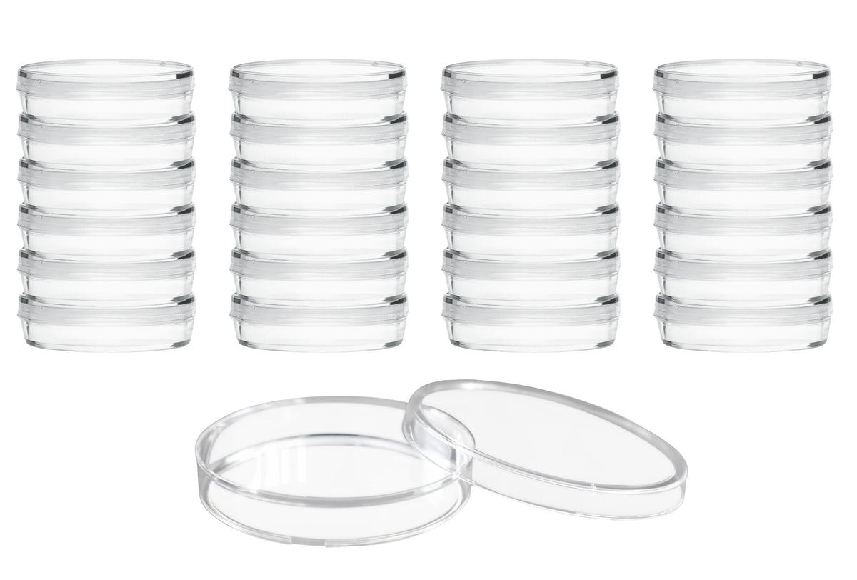 25PK Disposable Petri Dish with Lid - Sterile - 90x14mm
