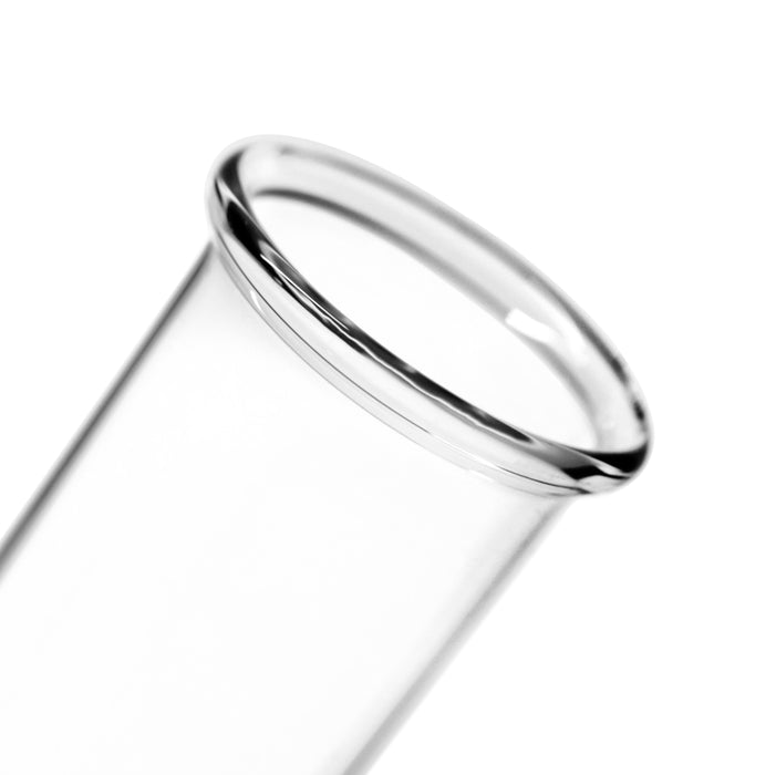 100PK Test Tubes, 25mL, 18x150mm - Rimmed - Light Wall, 1.2mm Thick - Borosilicate 3.3 Glass