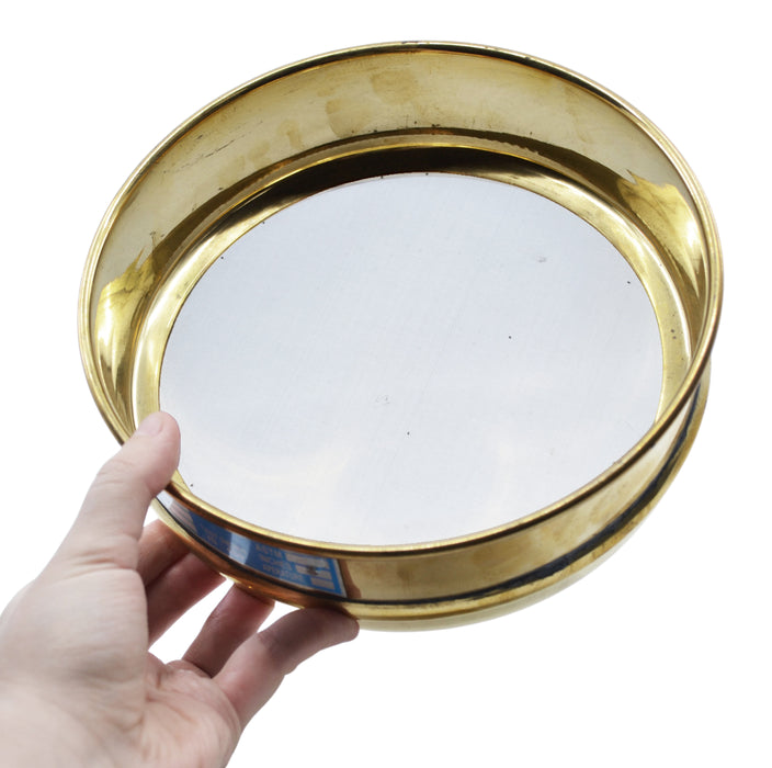 Test Sieve, 8 Inch - Full Height - ASTM No. 120 (125µm) - Brass Frame with Stainless Steel Wire Mesh - Eisco Labs