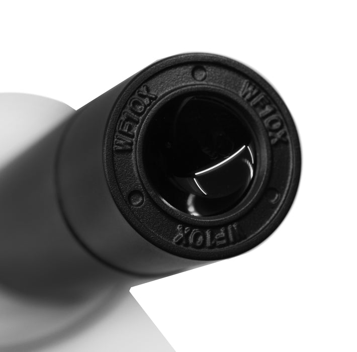 Monocular Microscope, Prime LED 101 - Adjustable LED Illumination - 360 Degree Rotatable Monocular Head - 4X, 10X, 40X Objectives - Eisco Labs