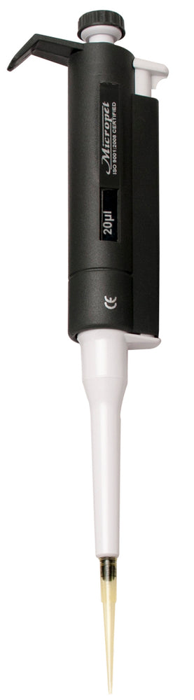 Fixed Volume Micropipette, 20μl - Mechanical Tip Ejector - Eisco Labs