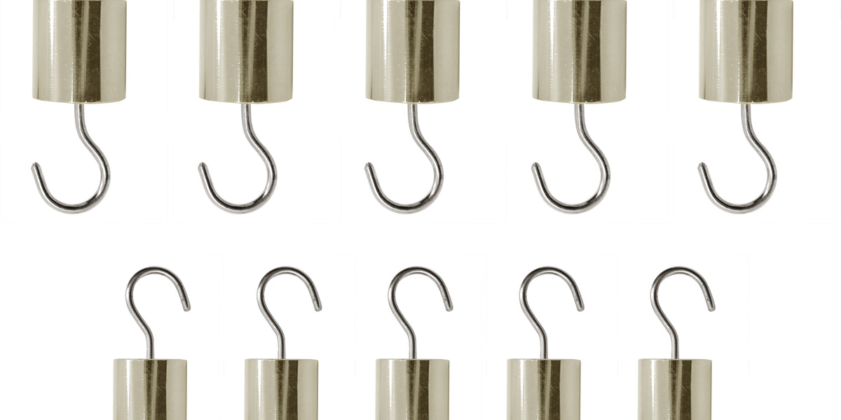 best weight hook for tubes Cylinder Hooked Weights, Set of 10 - (5) 50g (5) 25g, Premium Brass