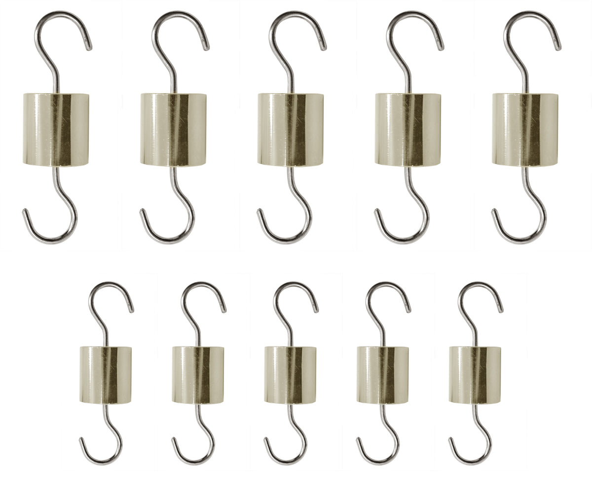 class 3 hook weights Cylinder Hooked Weights, Set of 10 - (5) 50g (5) 25g, Premium Brass