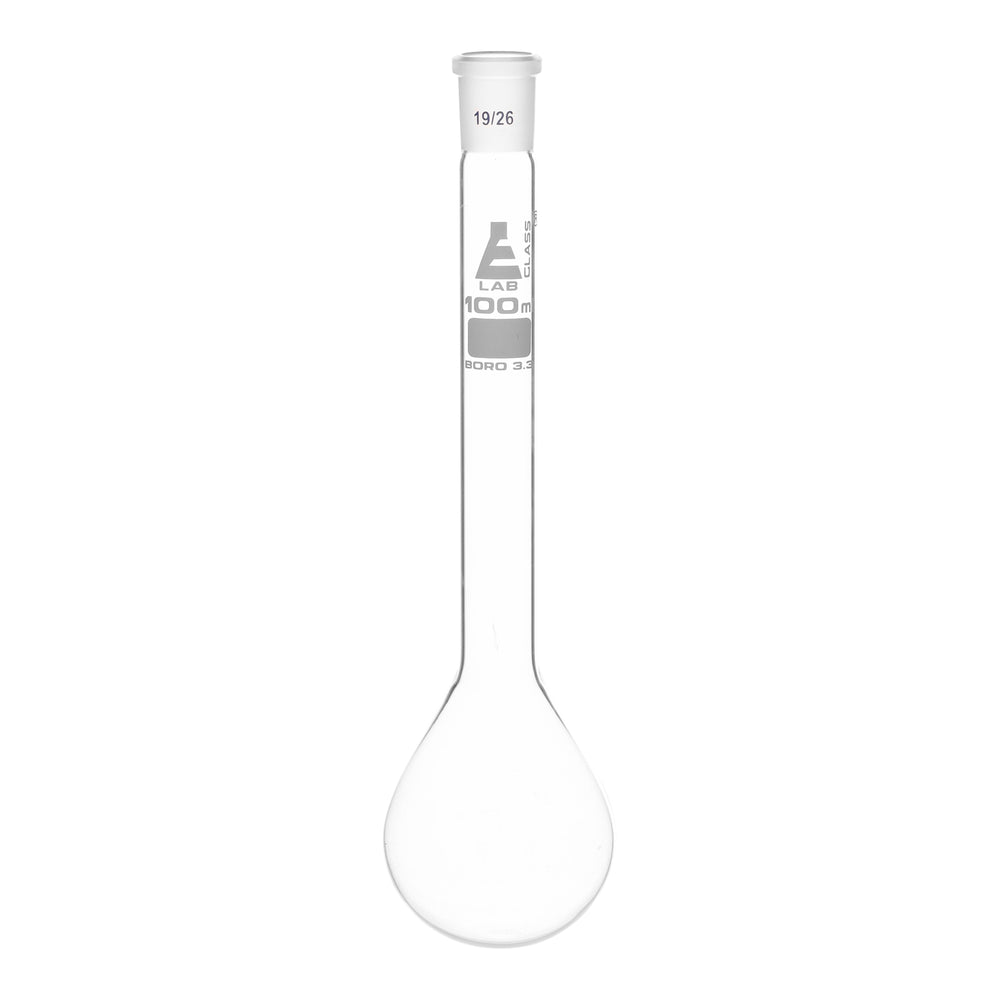 Kjeldahl Flask, 100mL - 19/26 Socket Size - Long Neck, Round Bottom - Borosilicate Glass