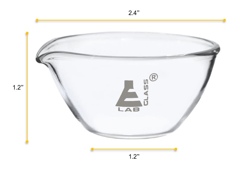 Evaporating Basin, 45ml - Flat Bottom - Borosilicate Glass - Eisco Labs