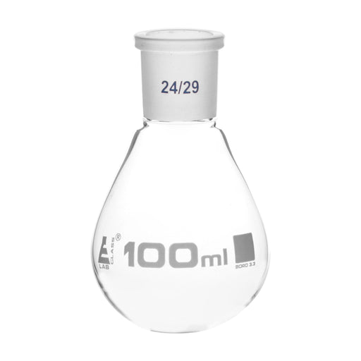 Evaporating Flask, 100ml - 24/29 Interchangeable Joint - Borosilicate Glass - Eisco Labs