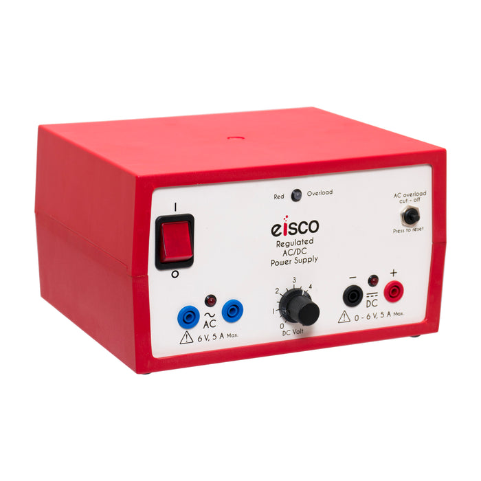 Eisco Dual Output Power Supply: 6 Volts AC, 0-6 Variable DC