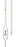 Volumetric Pipette, 100mL - Class A - Blue Markings - Yellow Coded - Borosilicate Glass - Eisco Labs