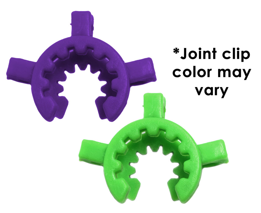 10PK Joint Clips, 10/19 - Chemical & Temperature Resistant, Standard Taper - Ten Clips - Eisco Labs