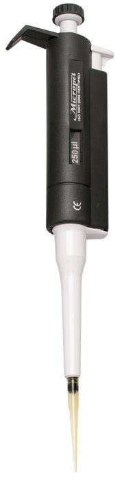 Fixed Volume Micropipette, 250μl - Mechanical Tip Ejector - Eisco Labs