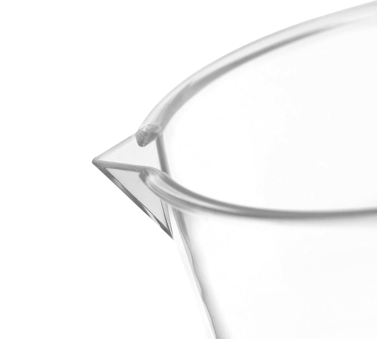 Measuring Jug, 250ml - TPX Plastic - Printed Graduations - Chemical Resistant, Autoclavable - Short Form - Handle with Thumb Grip - Eisco Labs