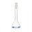 Volumetric Flask, 100ml - Class B - Hexagonal, Hollow Glass Stopper - Single, Blue Graduation - Eisco Labs