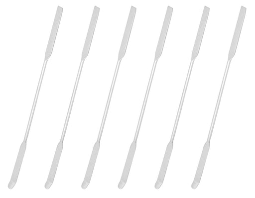 6PK Chattaway Spatulas, 7.9" - Stainless Steel, Polished - Flat End, Bent End