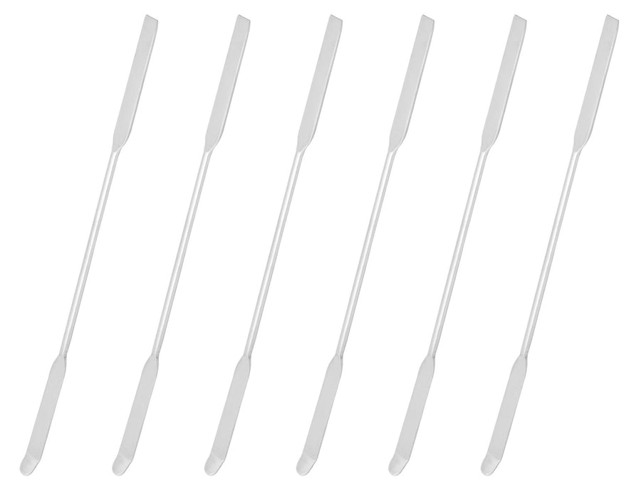 6PK Chattaway Spatulas, 7.9" - Stainless Steel, Polished - Flat End, Bent End