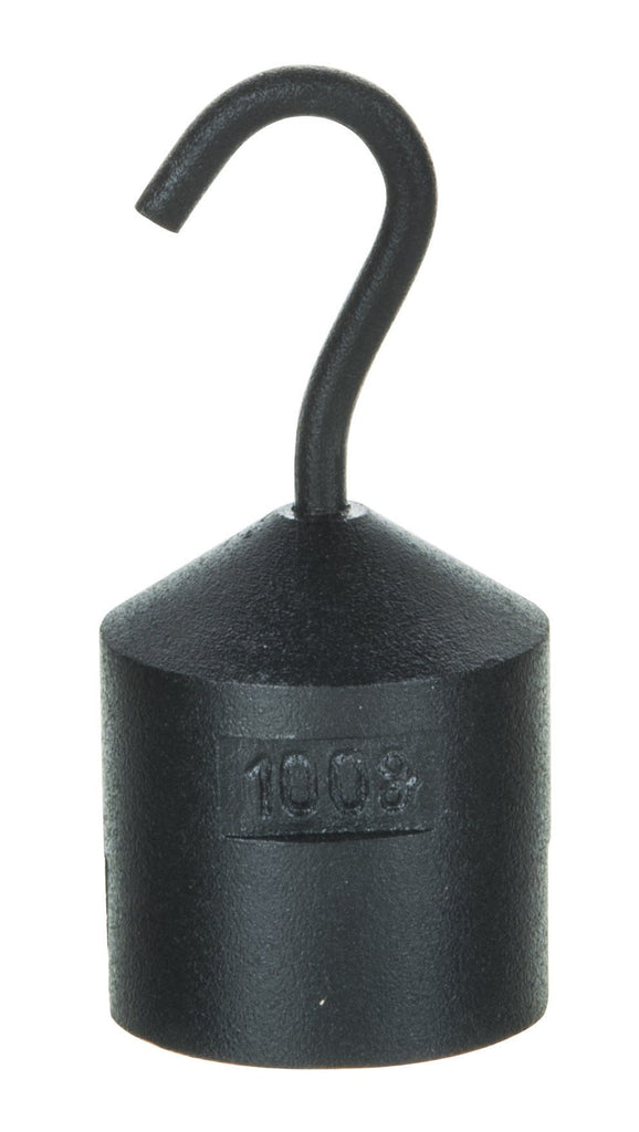 Hooked Iron Weight, 100g - with Bottom Slot - Powder Coated Steel