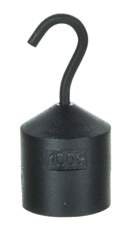 Hooked Iron Weight, 100g - with Bottom Slot - Powder Coated Steel - Eisco Labs