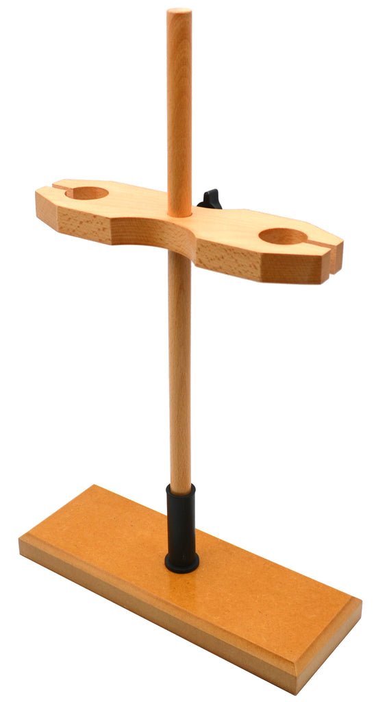 Adjustable Funnel Stand for 2 Funnels, Polished Wood, 1.5