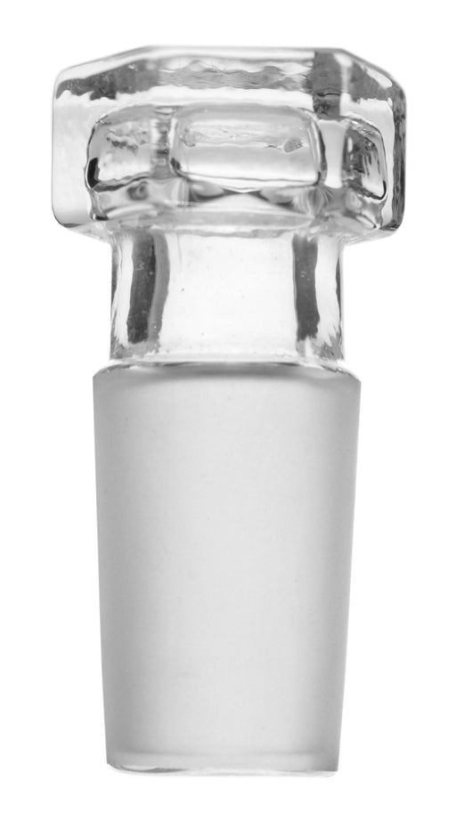 Hollow Stopper, Hexagonal - 14/23 Cone - Flat End - Borosilicate Glass - Eisco Labs