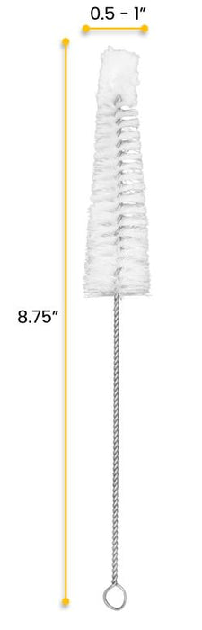 Tapered Nylon Brush with Cotton Yarn Tip, 0.5-1" Diameter