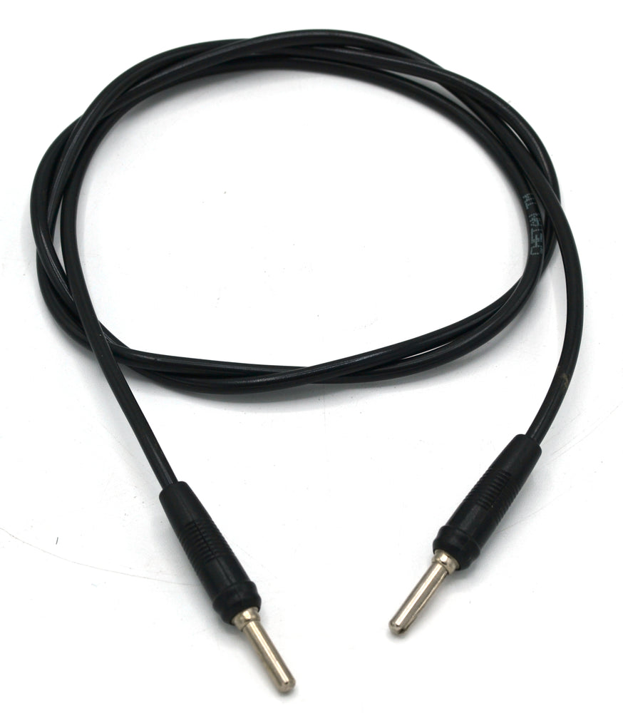 Black Double sided 4mm Connecting lead 1000mm (39.37") Single lead Eisco labs