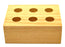 Wooden Entomology Pin Storage Block, 6 Holes for Various Pin Sizes, 3/8" Diameter Holes - Eisco Labs