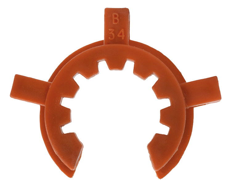 Joint Clip, 34/35 - Chemical & Temperature Resistant, Standard Taper - Orange - Eisco Labs