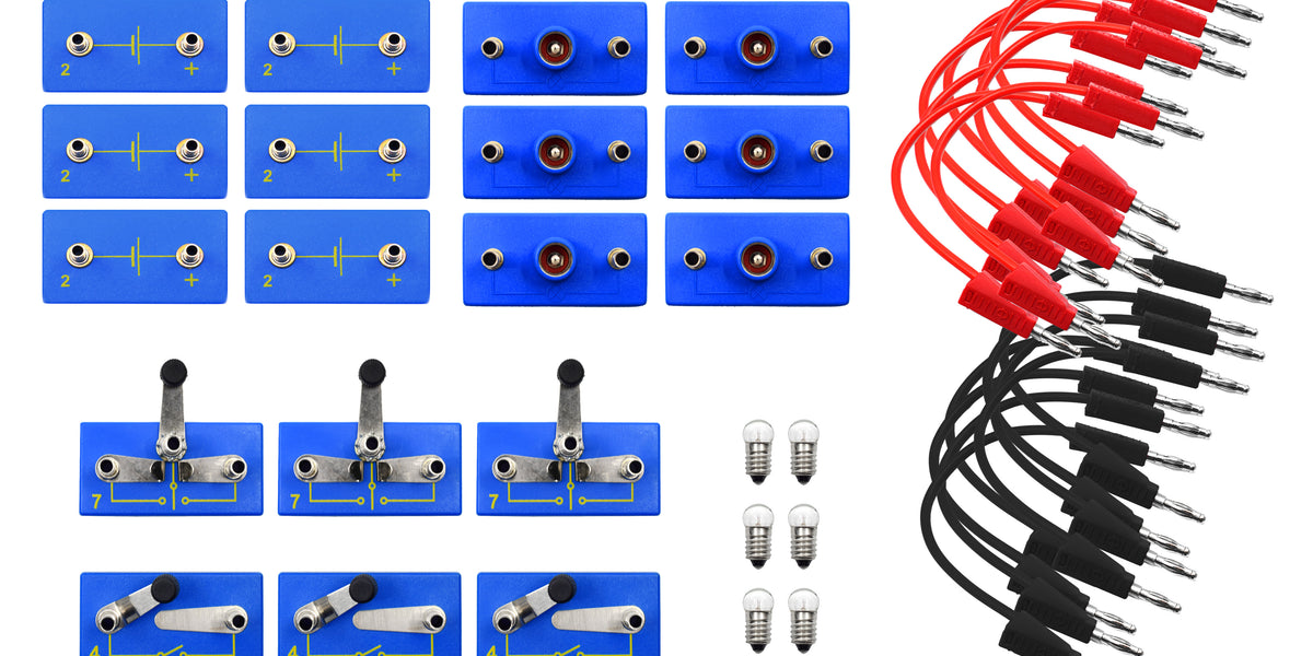 Primary Basic Electricity Kit - Materials for 6 Students - Eisco Labs