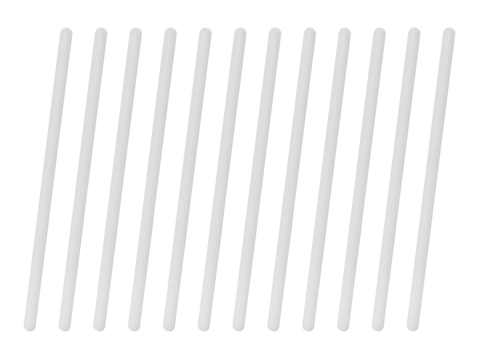 12PK Polypropylene Stirring Rods, 9.8" - Rounded Ends, 7mm Diameter