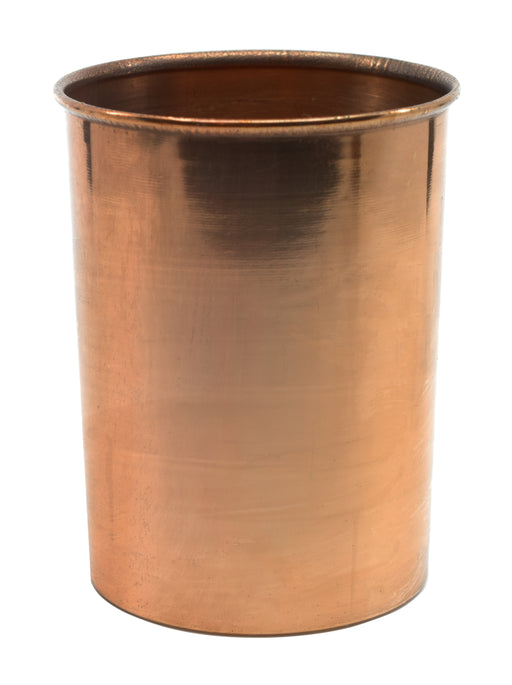 Copper Calorimeter, 4" x 2.75" - Rolled Rim  & Parallel Sides - No Stirrer Included - Eisco Labs