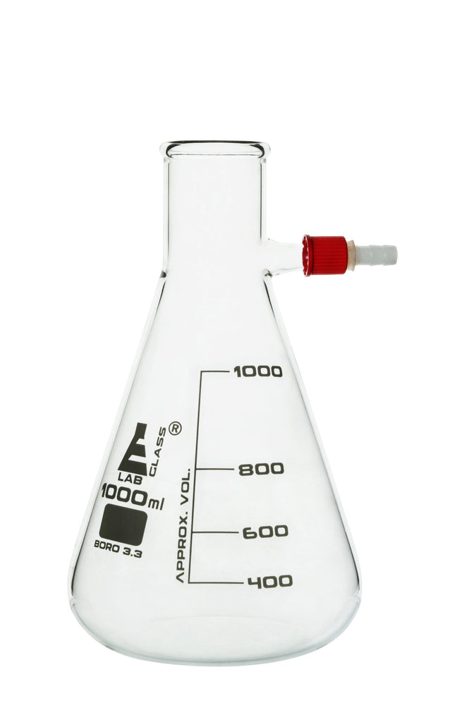 Filtering Flask, 1000ml - Borosilicate Glass - Conical Shape, with