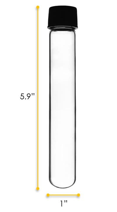 Culture Tube with Screw Cap, 50mL - 25x150mm - Round Bottom - Borosilicate Glass