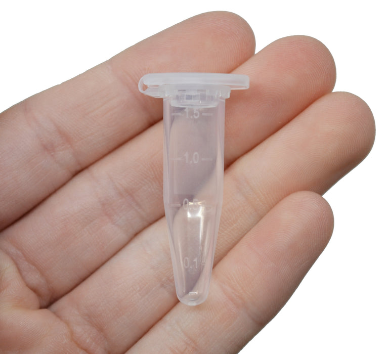 Pack of 100 Micro Centrifuge Tubes, 1.5mL Capacity, Graduated, Leak Proof, Polypropylene - Eisco Labs