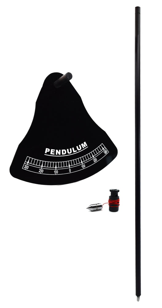 Pendulum Kit - Experiment Components Only - Useful in Studying Energy, Force & Motion - Protractor Board, Nylon Cord & Bob, Cord Lock & Support Rod - (No Base) - Visual Scientifics by Eisco