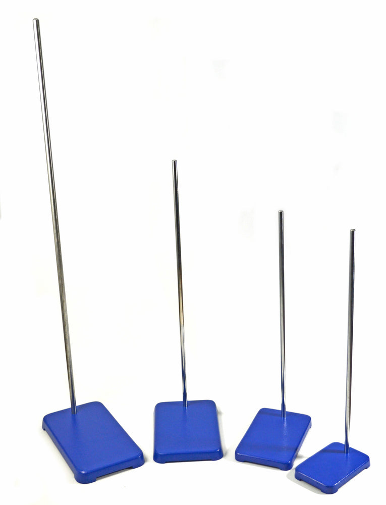 8 Piece Set - Rectangular Retort Base & Rod Set, Various Sizes - Heavy ...