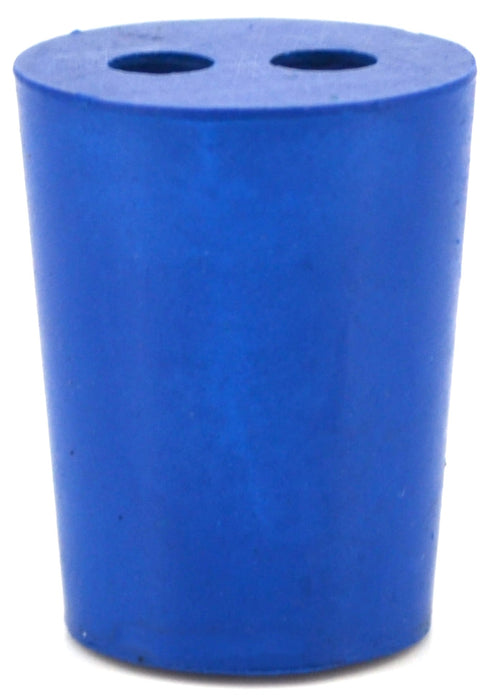 10PK Neoprene Stoppers, 2 Holes - ASTM - Size #2 - 16mm Bottom, 20mm Top, 25mm Length