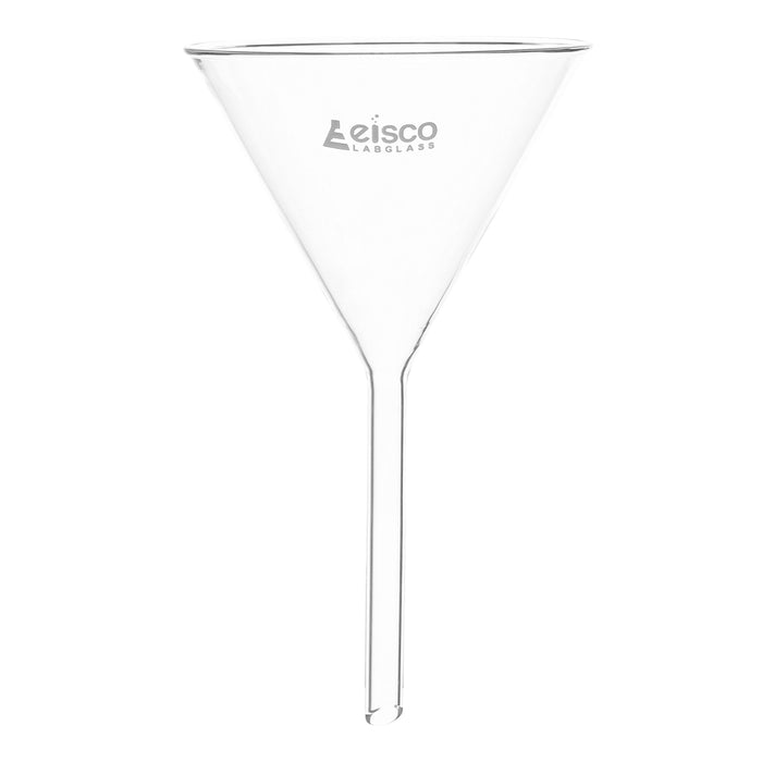 Filter Funnel, 85mm - 60º Angle - Plain Stem, 9mm - Borosilicate Glass - Eisco Labs