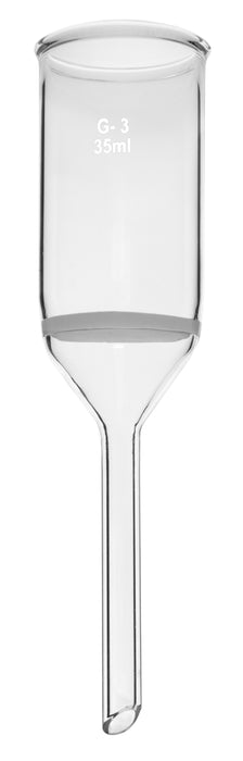 Buchner Funnel, 35ml - Sintered Disc, G-3 Porosity (30mm) - Plain Stem - Borosilicate Glass - Eisco Labs