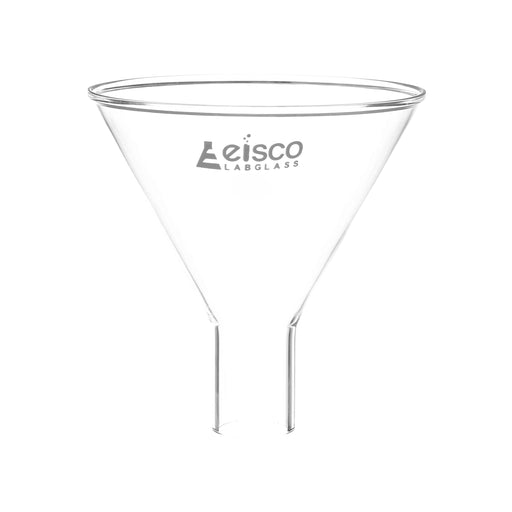 Powder Funnel, 100mm - 60º Angle - Plain Stem - Borosilicate Glass - Eisco Labs