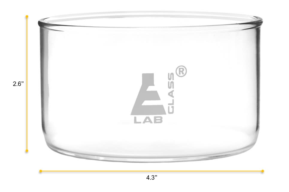 Crystallizing Dish, 500ml - Flat Bottom - Borosilicate Glass - Eisco Labs