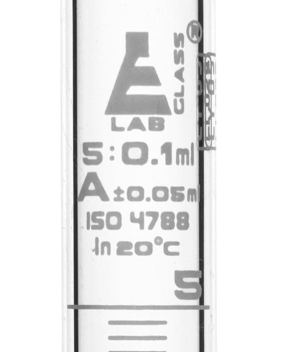 Graduated Cylinder, 5ml - Class A - White Graduations, Round Base