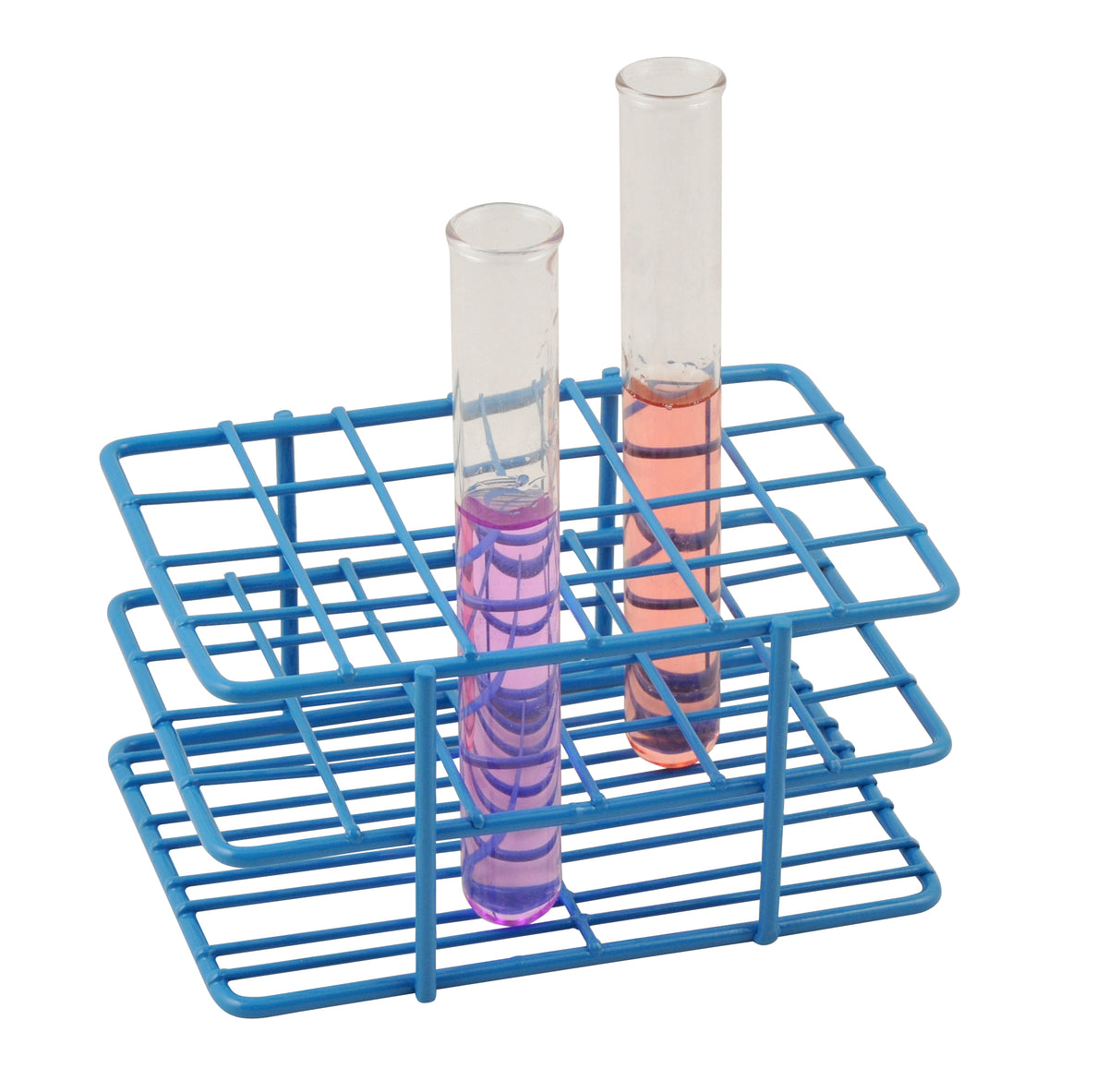 Blue Epoxy Coated Steel Wire Test Tube Rack, 24 Holes, Outer Diameter ...