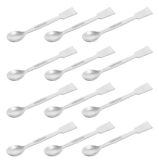 12PK Scoops with Spatula, 4.9" - Teflon Coated Stainless Steel