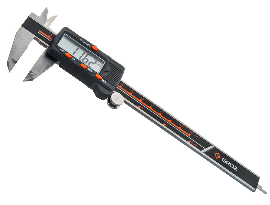 Premium Digital Vernier Caliper, 0.001" Accuracy, Includes Storage or Gift Case, Hardened Stainless Steel - Eisco Labs