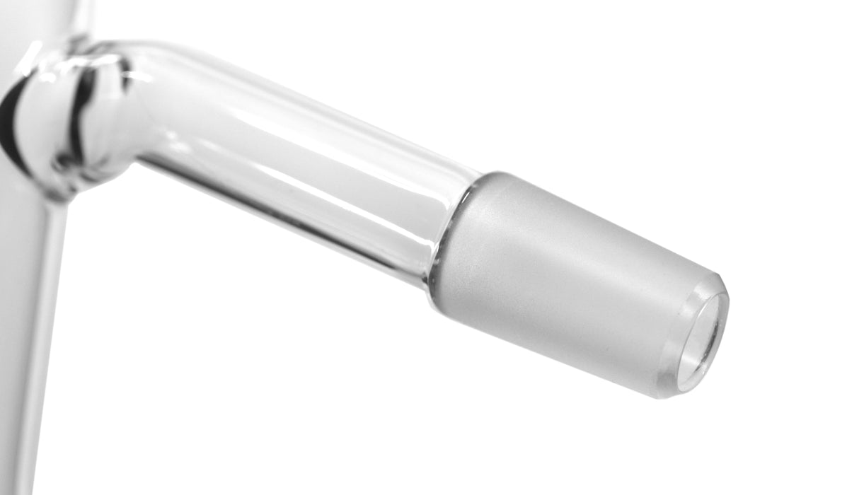 Distilling Flask, 25ml - 14/23 Joint & Side Socket - Borosilicate Glass, Pear Shape - Short Neck - Eisco Labs